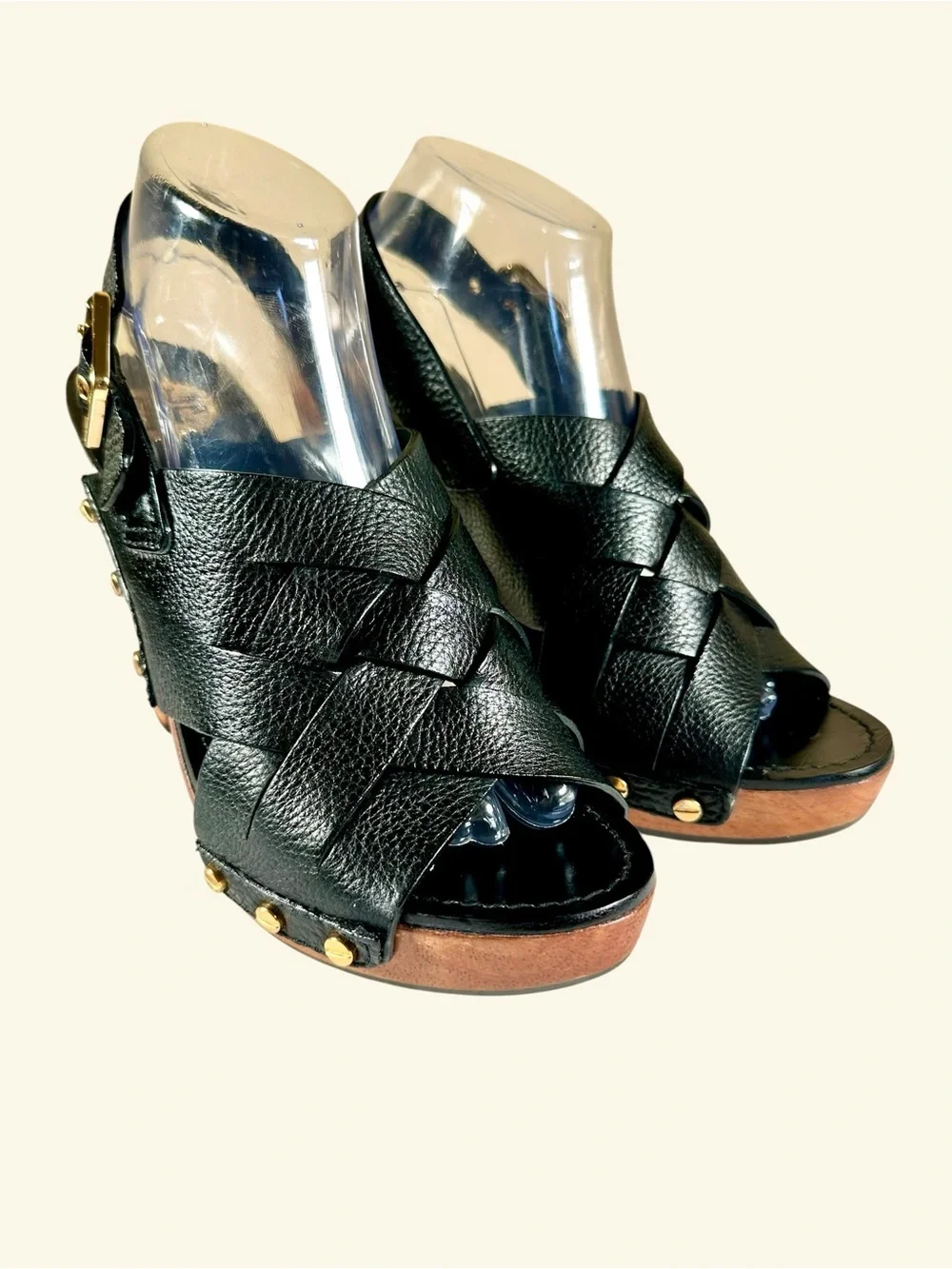 Tory Burch Women’s Jodie Woven Leather Clog Sandals